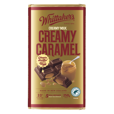 Creamy Caramel Milk Chocolate Block 250g