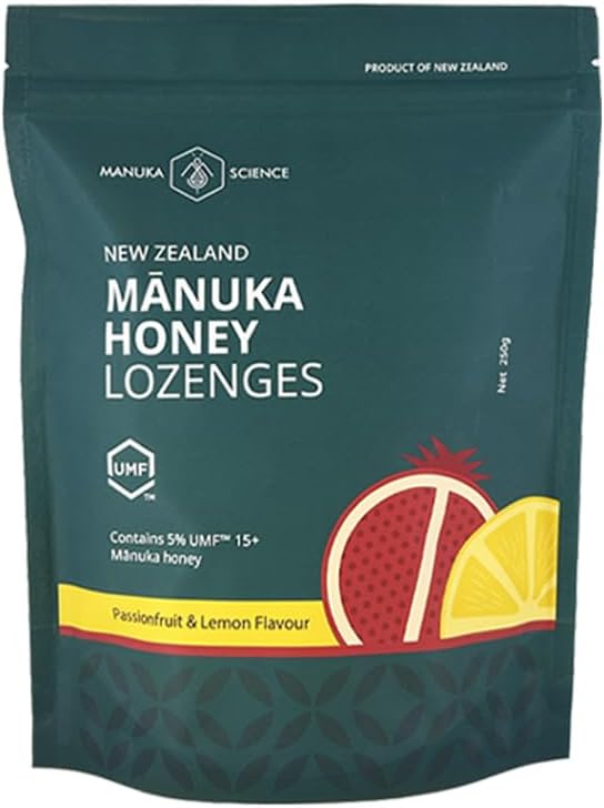 Manuka Science Manuka Honey Lozenges Passionfruit & Lemon 500g