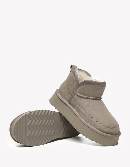Vesper Platform Ankle Boots - Chestnut