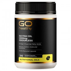 Odourless Fish Oil 1,500mg (210 Capsules) - Omega 3 Support