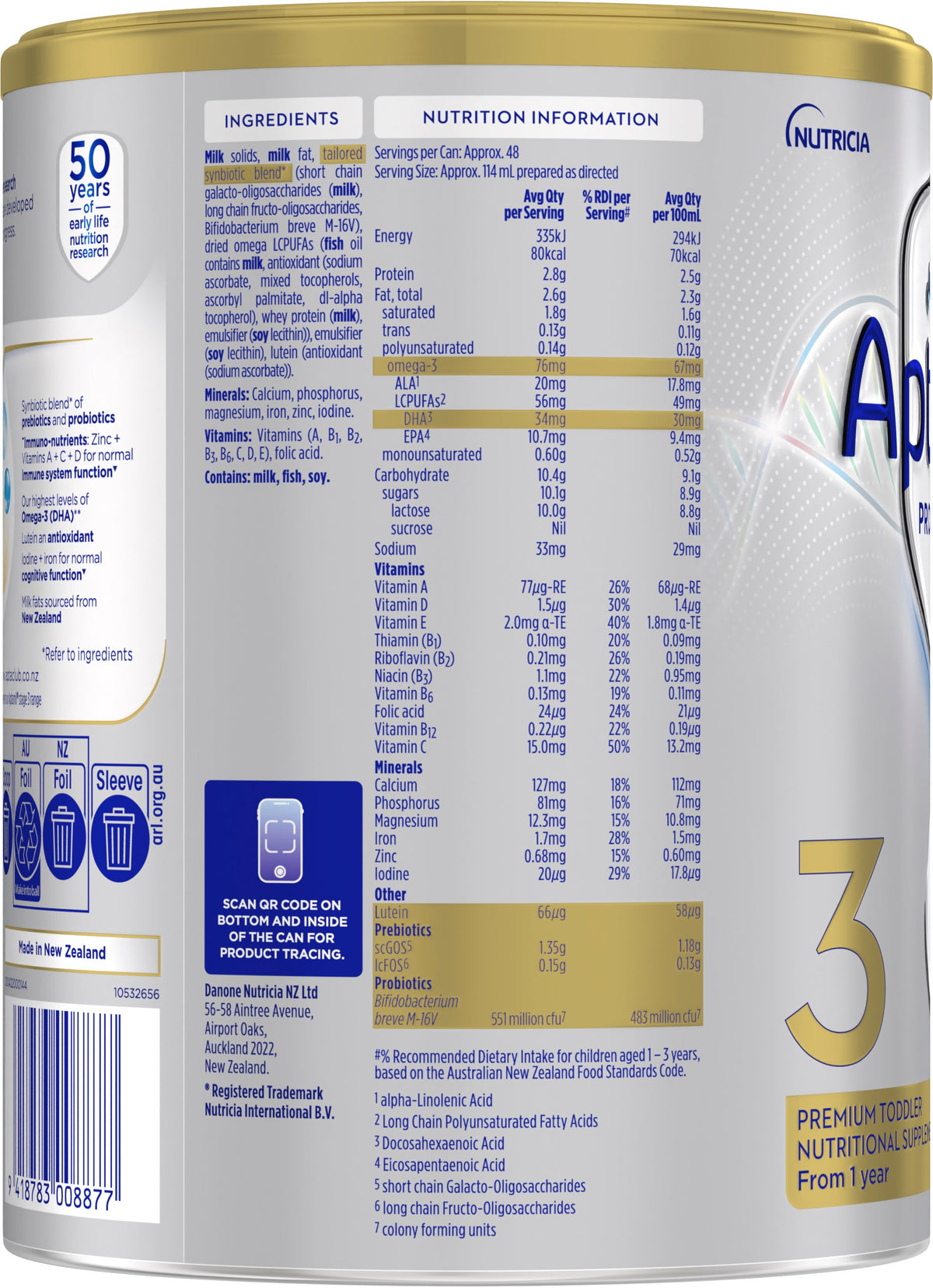 Aptamil Profutura 3 Premium Toddler Milk Drink From 12+ Months 900g