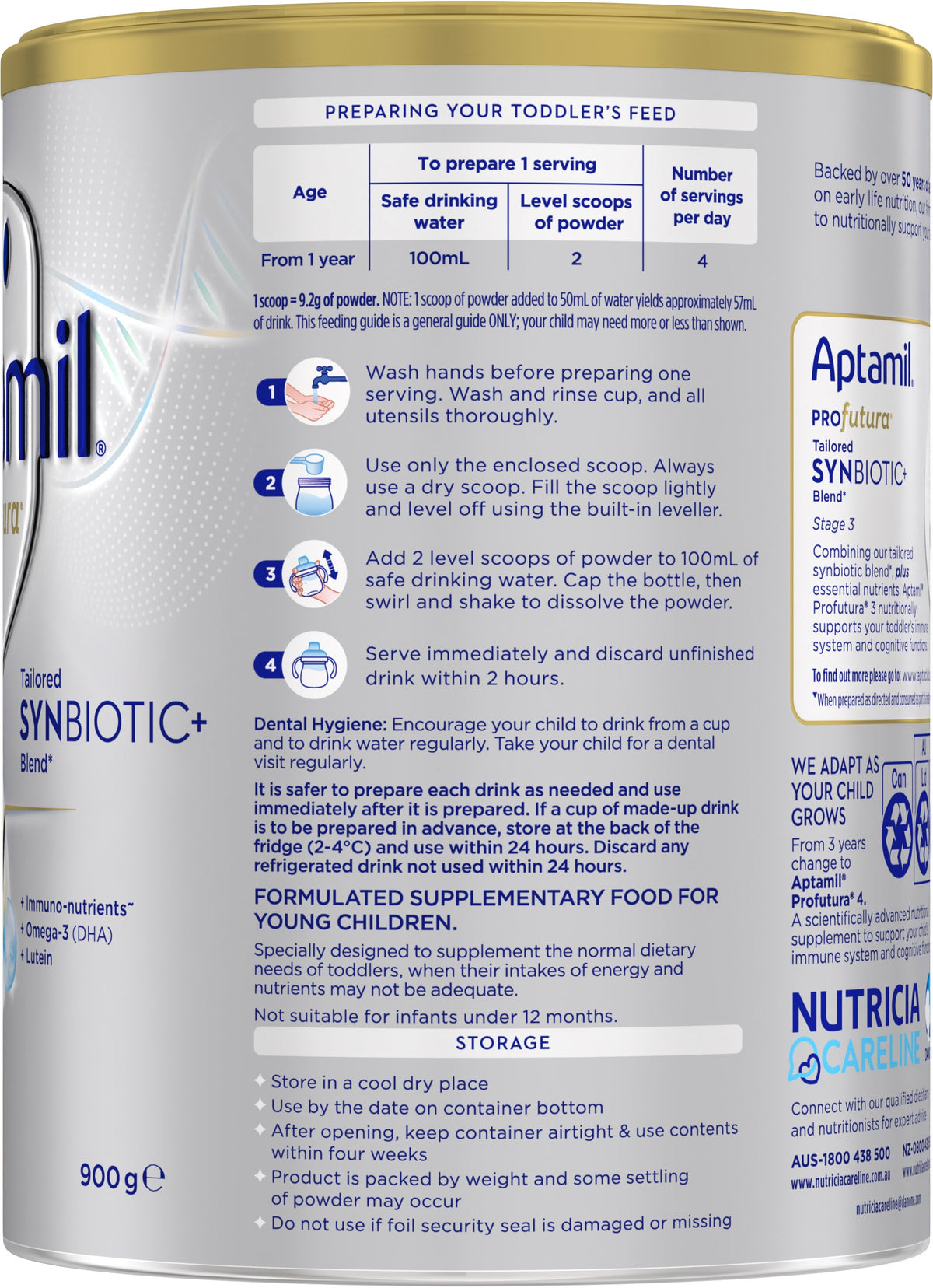 Aptamil Profutura 3 Premium Toddler Milk Drink From 12+ Months 900g