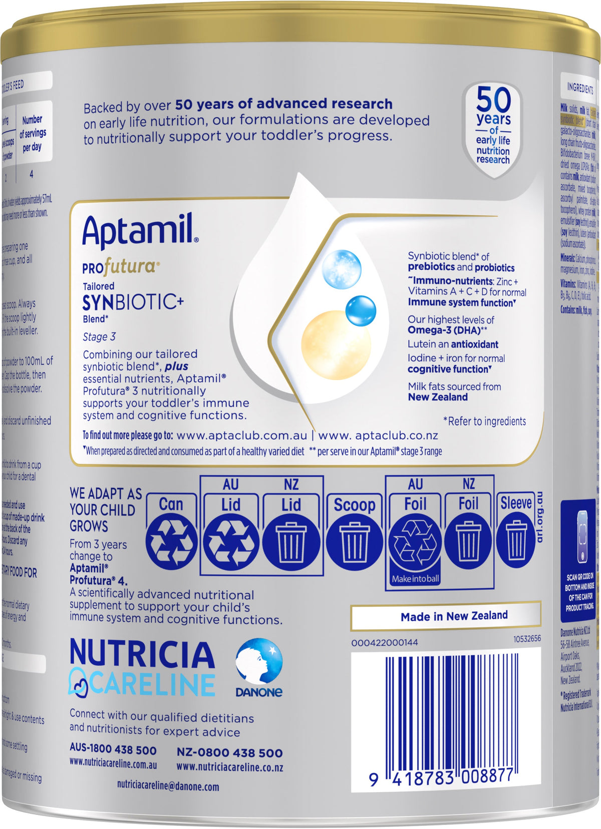 Aptamil Profutura 3 Premium Toddler Milk Drink From 12+ Months 900g