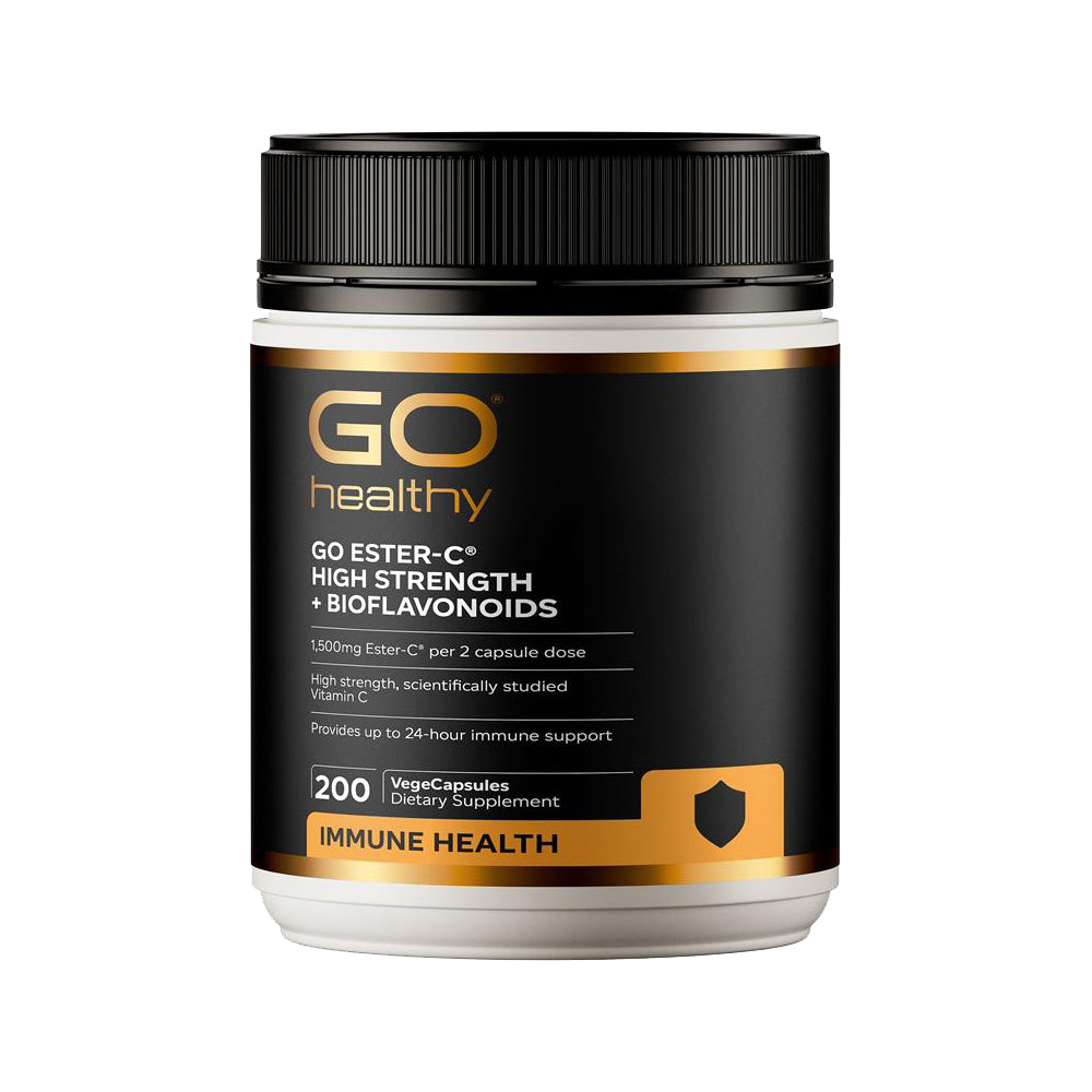 GO Healthy ESTER-C HIGH STRENGTH + BIOFLAVONOIDS 200 Capsules