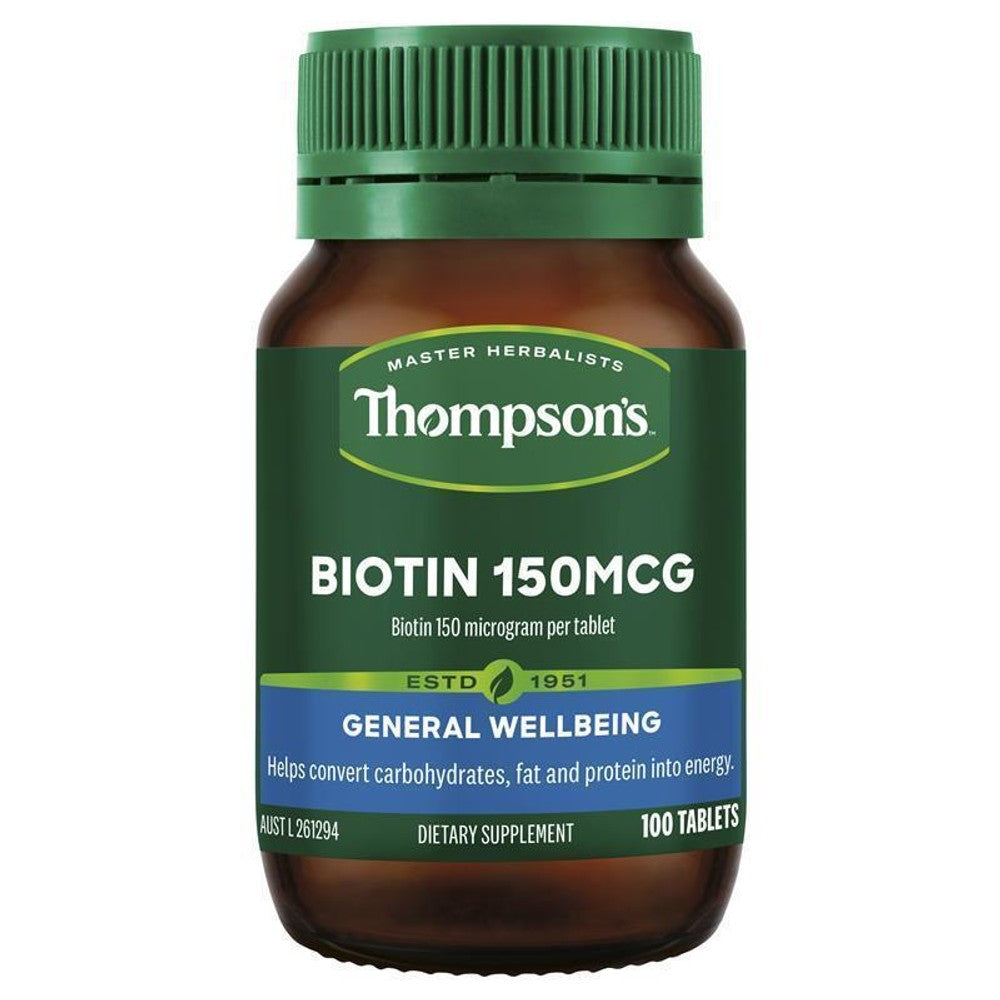 Biotin 150mcg (100 Tablets) - Daily Beauty Support