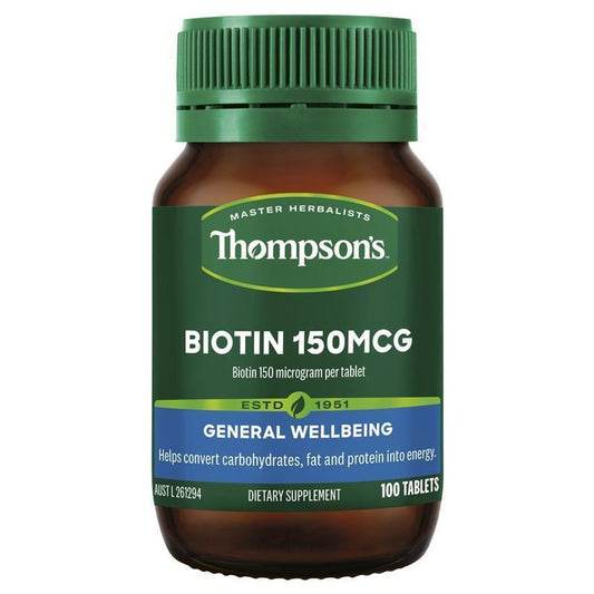 Biotin 150mcg (100 Tablets) - Daily Beauty Support