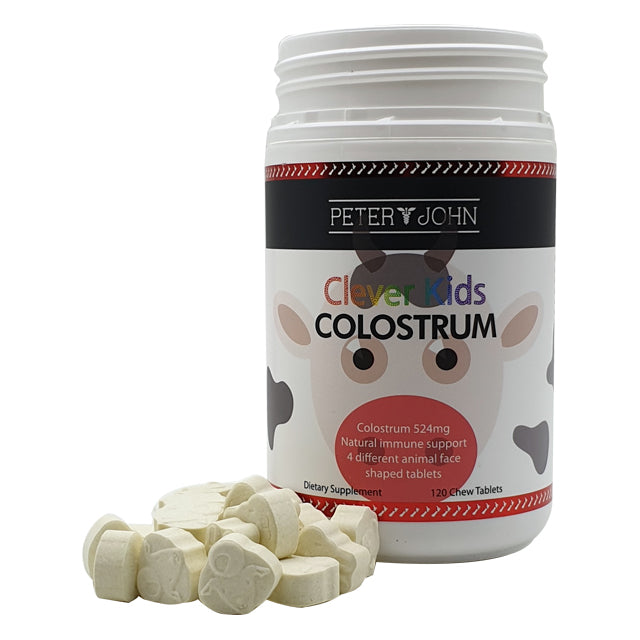 Clever Kids Colostrum Chewables (120 Tablets) - Daily Wellness for Growing Children