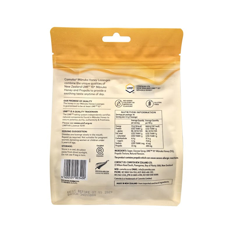 Comvita Manuka Honey Lozenges Lemon 40s