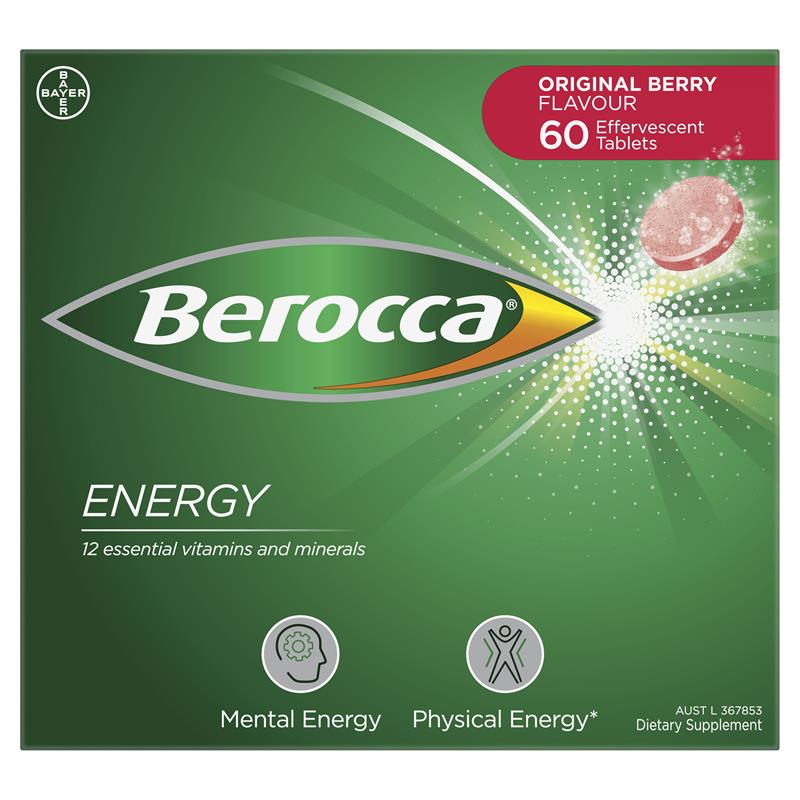 Berocca Energy Original Berry 60 Effervescent Tablets