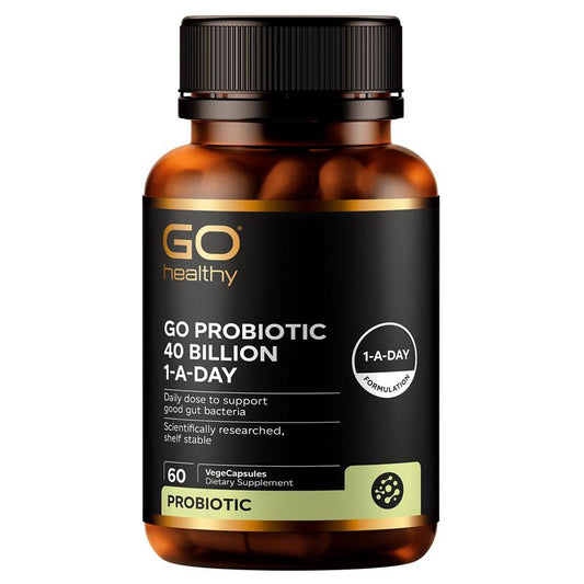GO Healthy Probiotic 40 Billion 1-A-Day 60 VegeCapsules