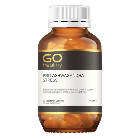 GO Healthy Pro 아슈와간다 스트레스 60 베지 캡슐