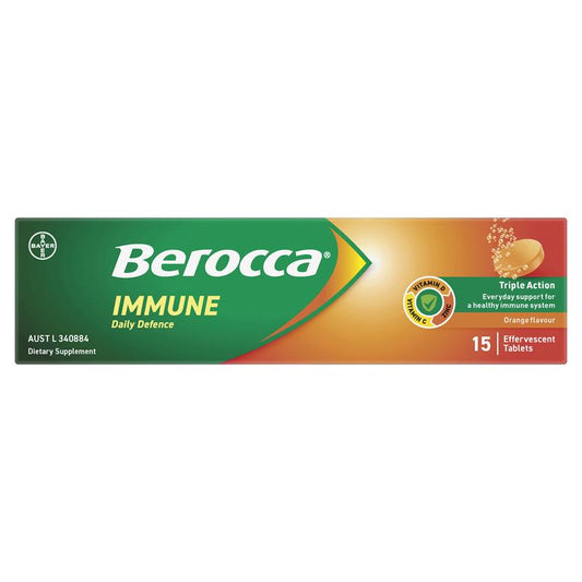 Berocca Immune Daily Defence Orange - 15 Effervescent Tablets