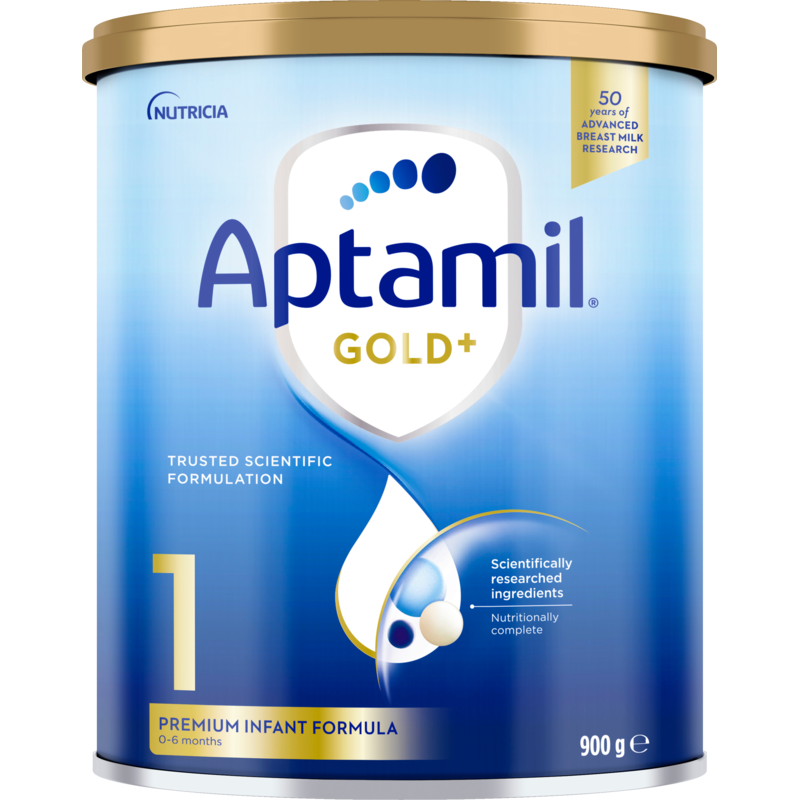 Aptamil Gold+ 1 Premium Infant Formula From 0 To 6 Months 900g