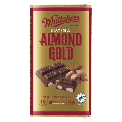 アーモンドゴールド 33%ミルクチョコレートブロック (250g)