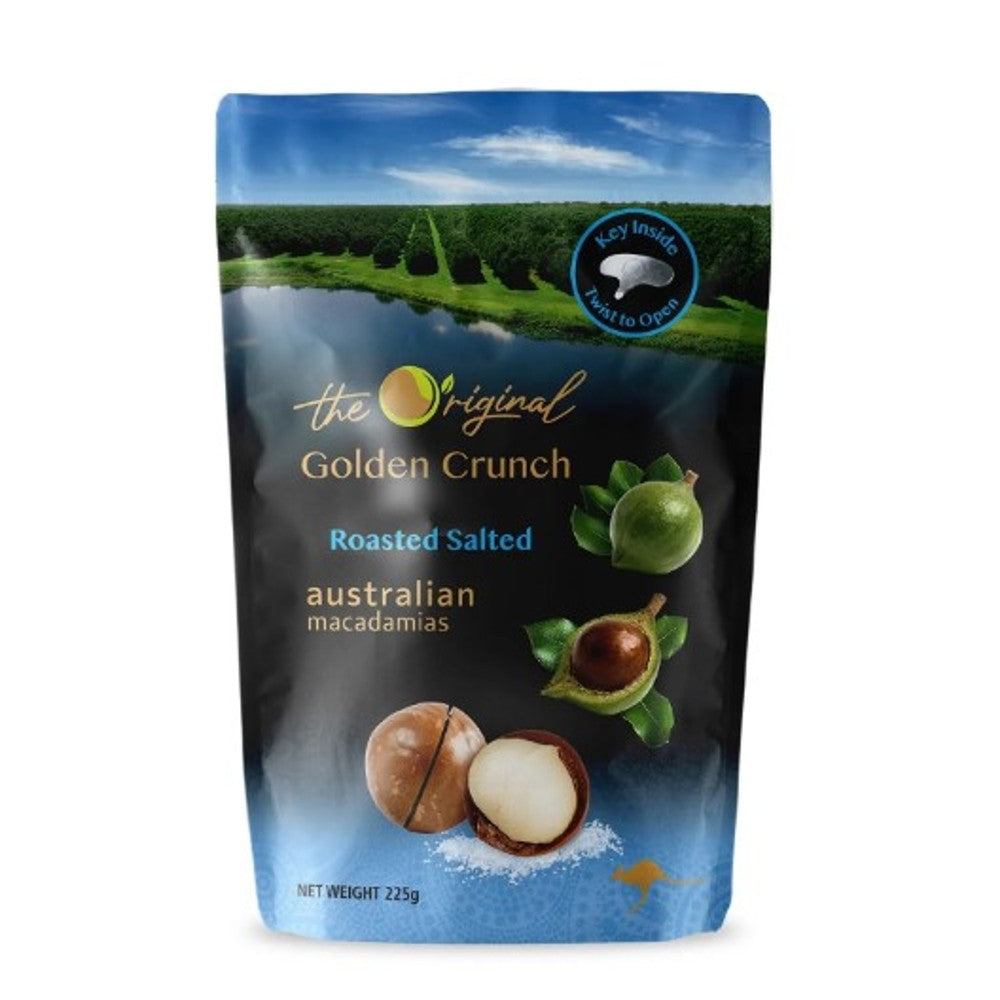 Golden Crunch Salted Macadamias (225g)