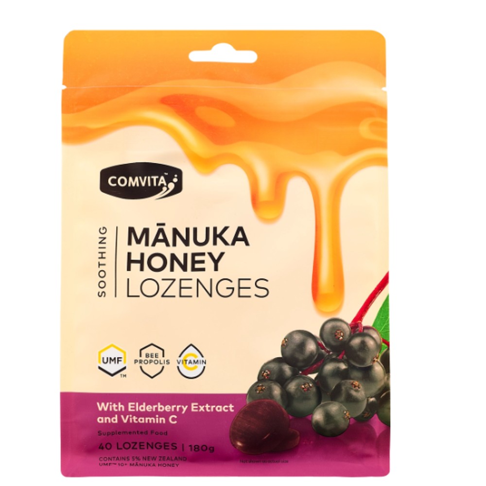 Manuka Honey Lozenges with Elderberry (40s)
