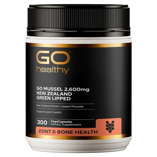 GO Mussel 2600mg New Zealand Green Lipped 300 VegeCapsules