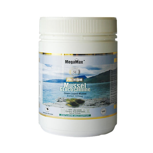 Megamax Mussel Glucosamine 1000mg (500 Capsules)