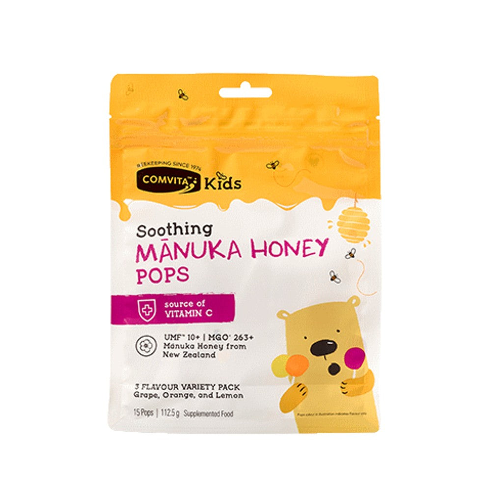 Comvita Kids Manuka Honey Soothing Pops (15 Count)