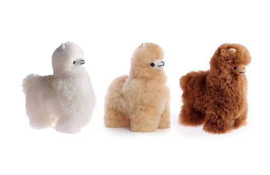 Collectible Huacaya Alpaca Plush Toy 15cm