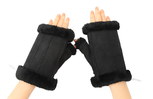 Fingerless Sheepskin Mittens