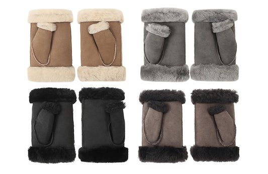 Fingerless Sheepskin Mittens