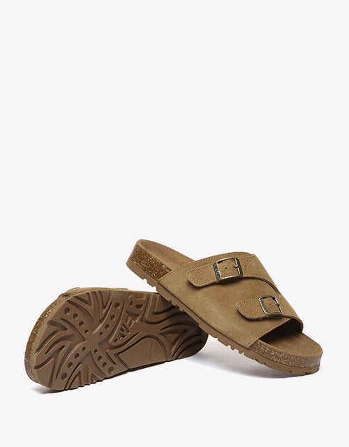 Alexis Summer Sandal Slides - Chestnut