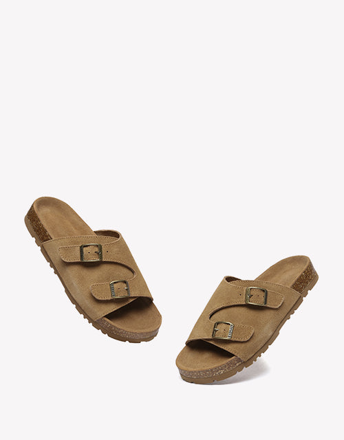 Alexis Summer Sandal Slides - Chestnut