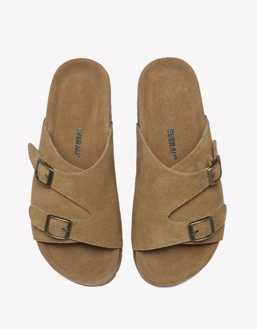 Alexis Summer Sandal Slides - Chestnut