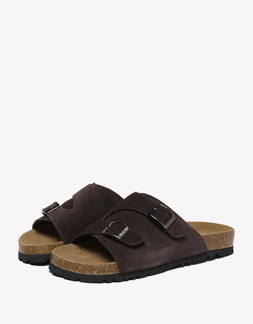 Alexis Summer Sandal Slides - Chestnut