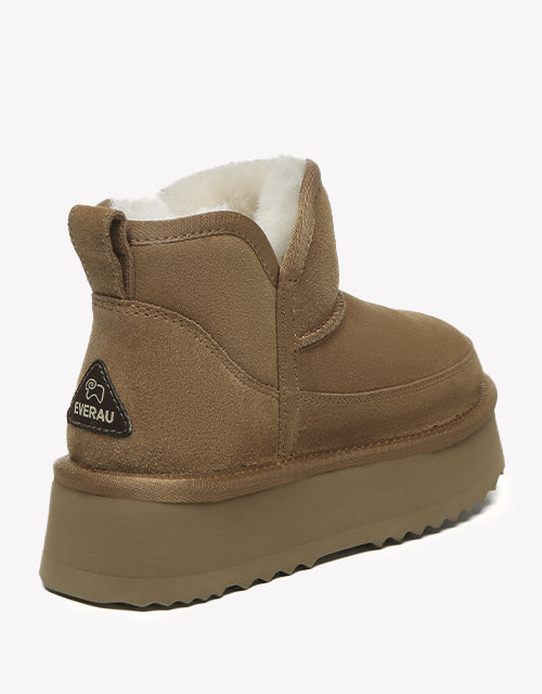 Vesper Platform Ankle Boots - Chestnut