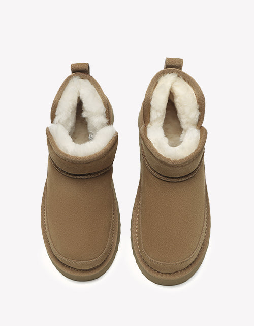 Vesper Platform Ankle Boots - Chestnut