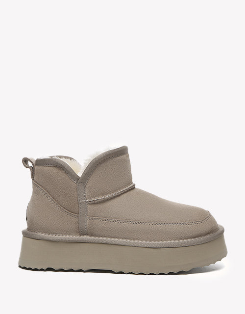 Vesper Platform Ankle Boots - Chestnut