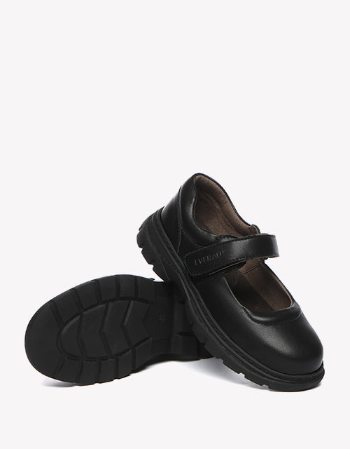 Chris Senior School Shoes - Black