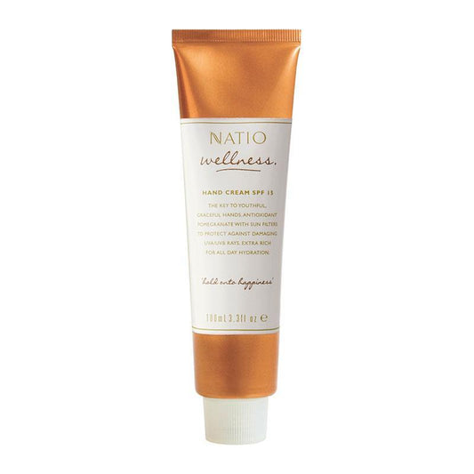 ナティオ ウェルネス ハンドクリーム SPF15+ 100ml UVケア 紫外線対策 保湿 乾燥肌 スキンケア 日焼け止め