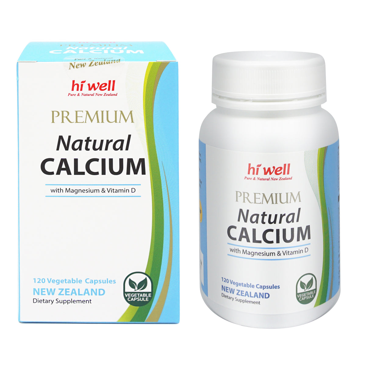 Hi Well Natural Calcium 120 Vege Capsules