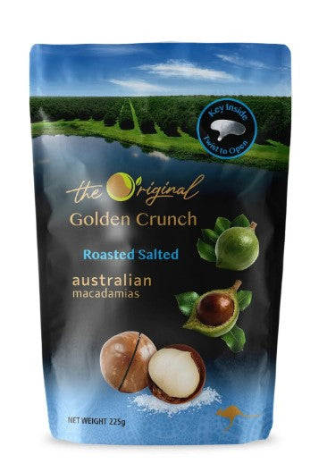 Golden Crunch Salted Macadamias (225g)