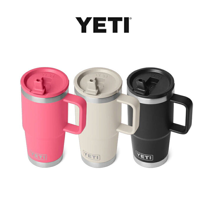 YETI 램블러 트래블 스트로 머그 591ml 트로피컬 핑크