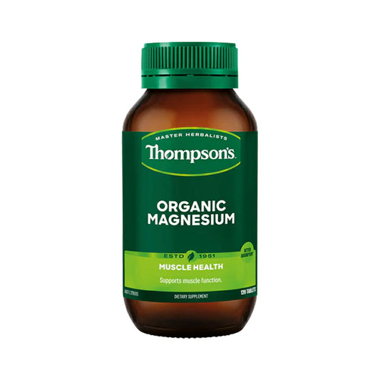 Organic Magnesium 120 Tablets - Daily Wellness Support